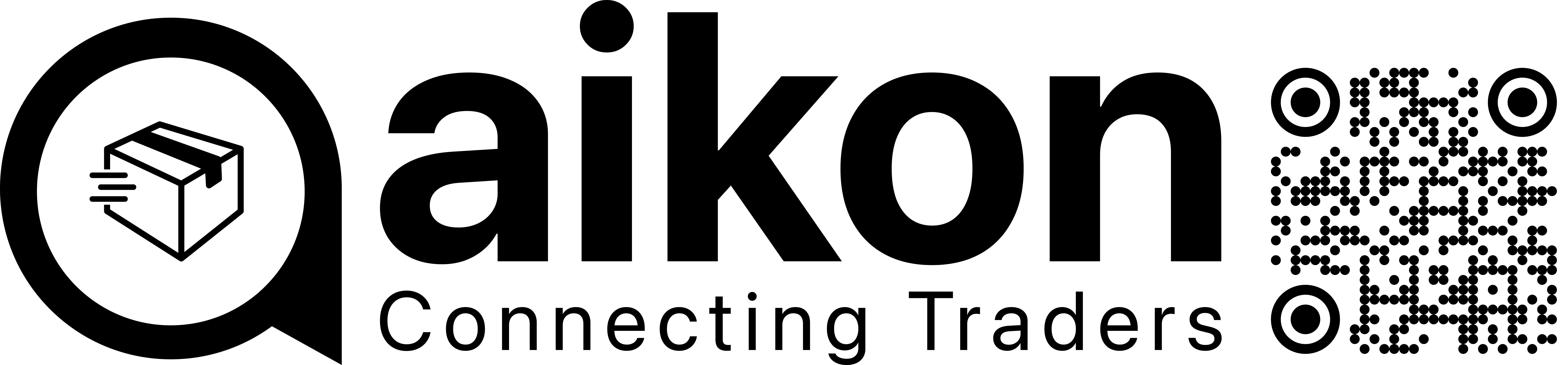 Aikon long black logo