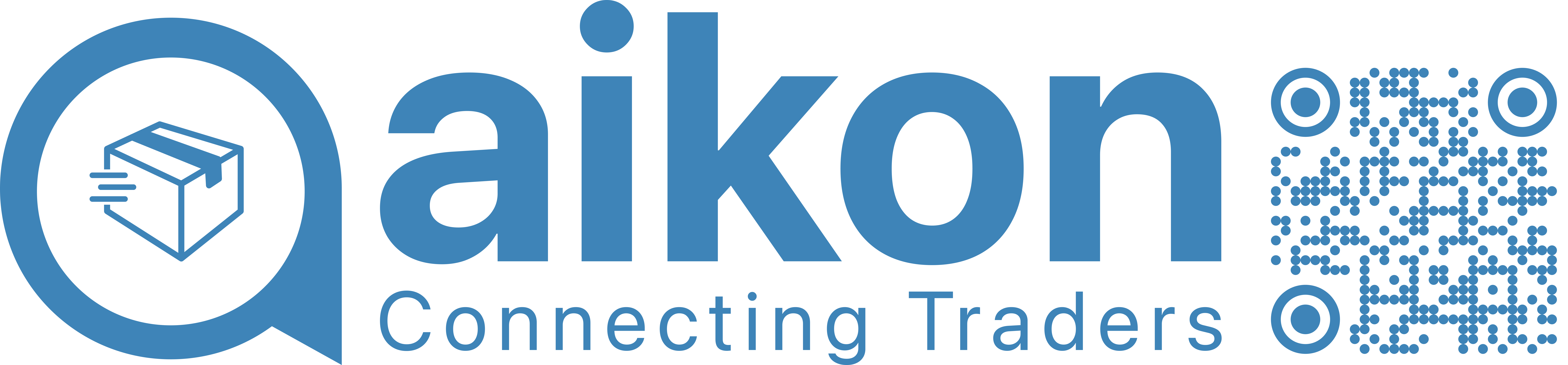 Aikon long blue logo